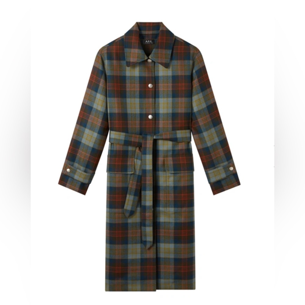 ISO A.P.C. Angela Plaid Coat Size 36